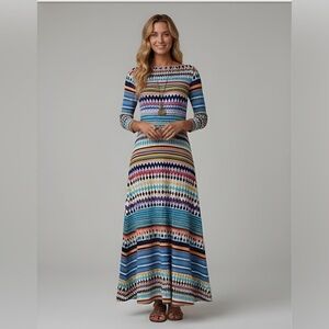 Argyle & Striped A-line Dress